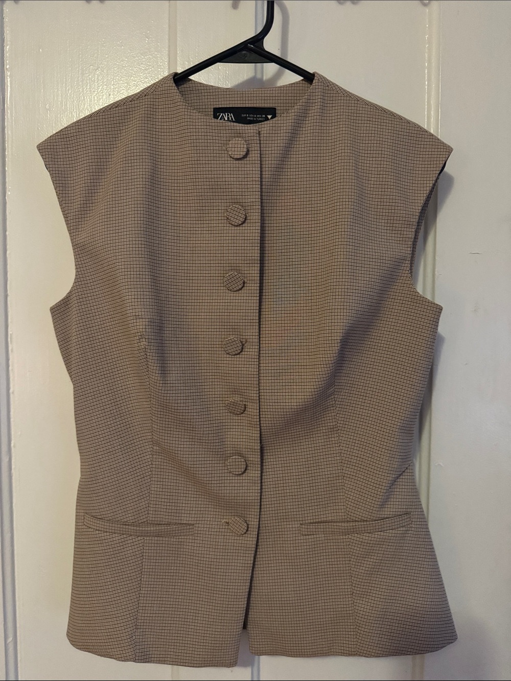 Zara Beige/Tan button down vest